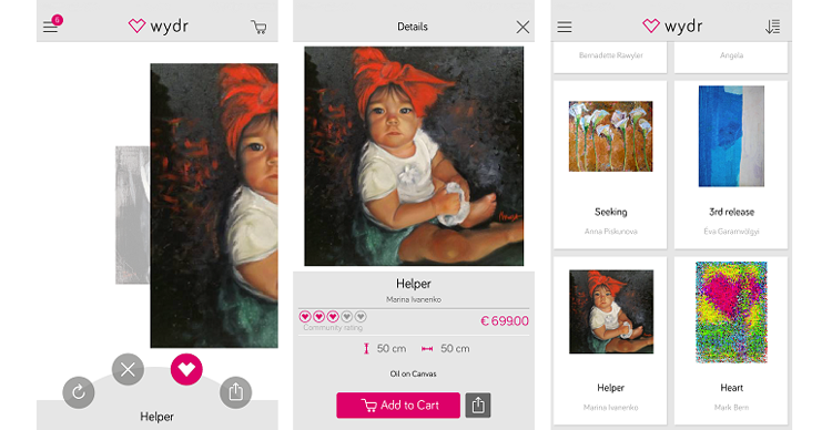 Wydr la app a lo Tinder para comprar arte
