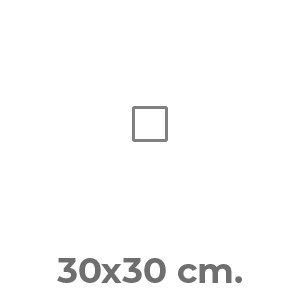30x30 cm.