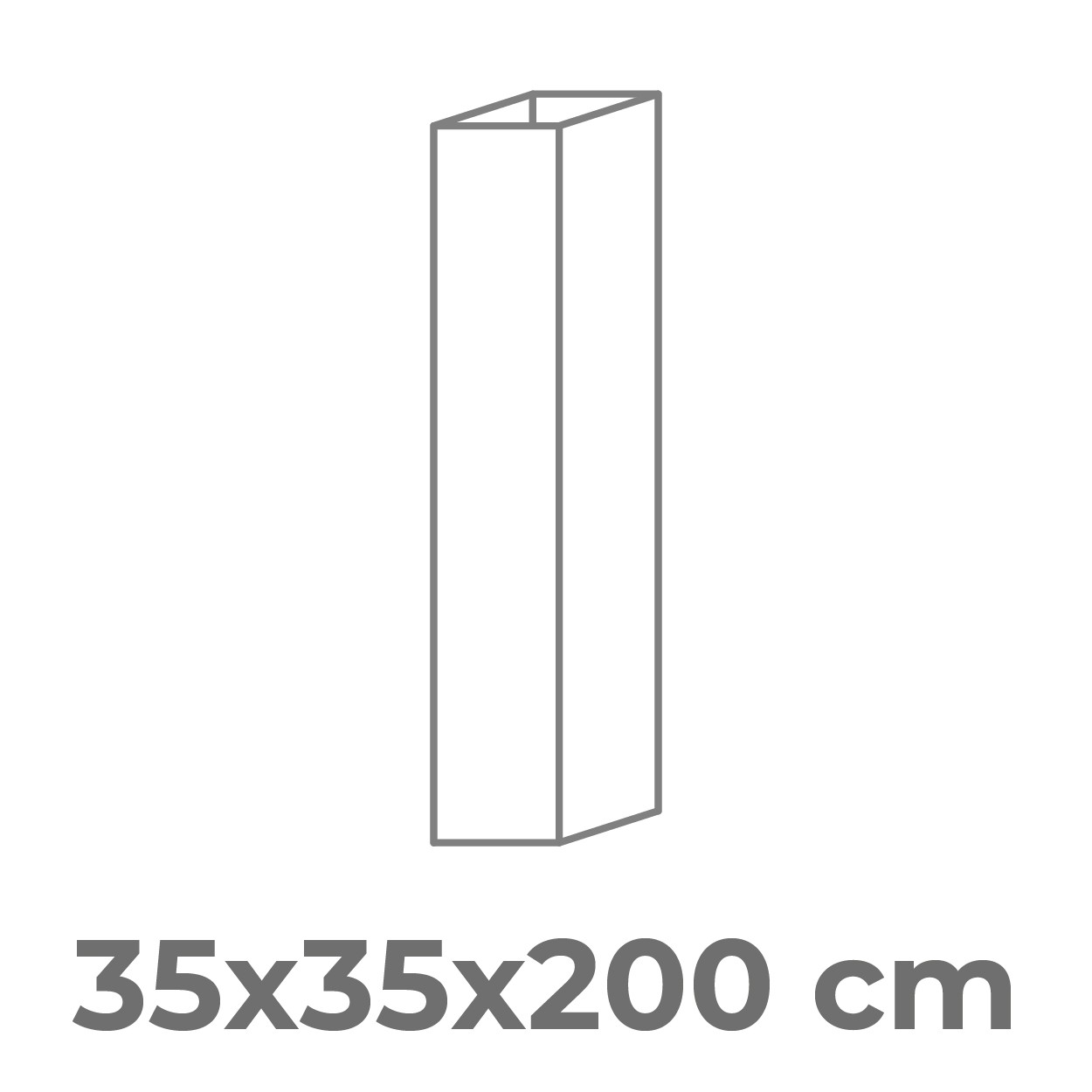 Cuatro lados pequeño - 35x35x200 cm