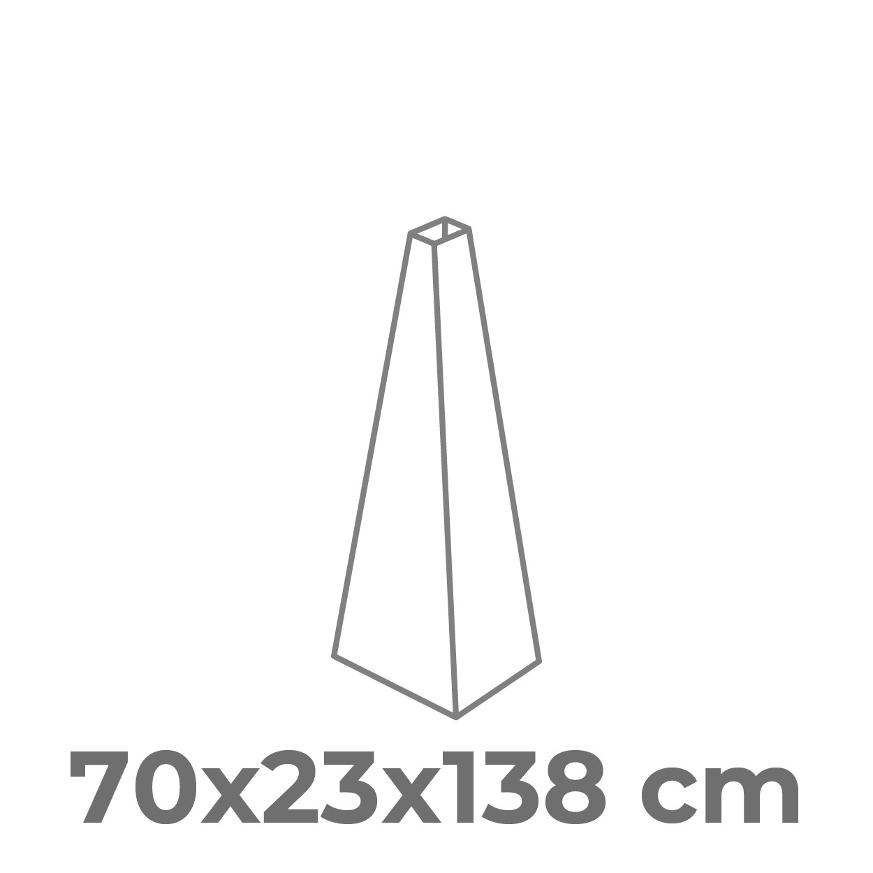 Pirámide pequeña - 70x23x138 cm