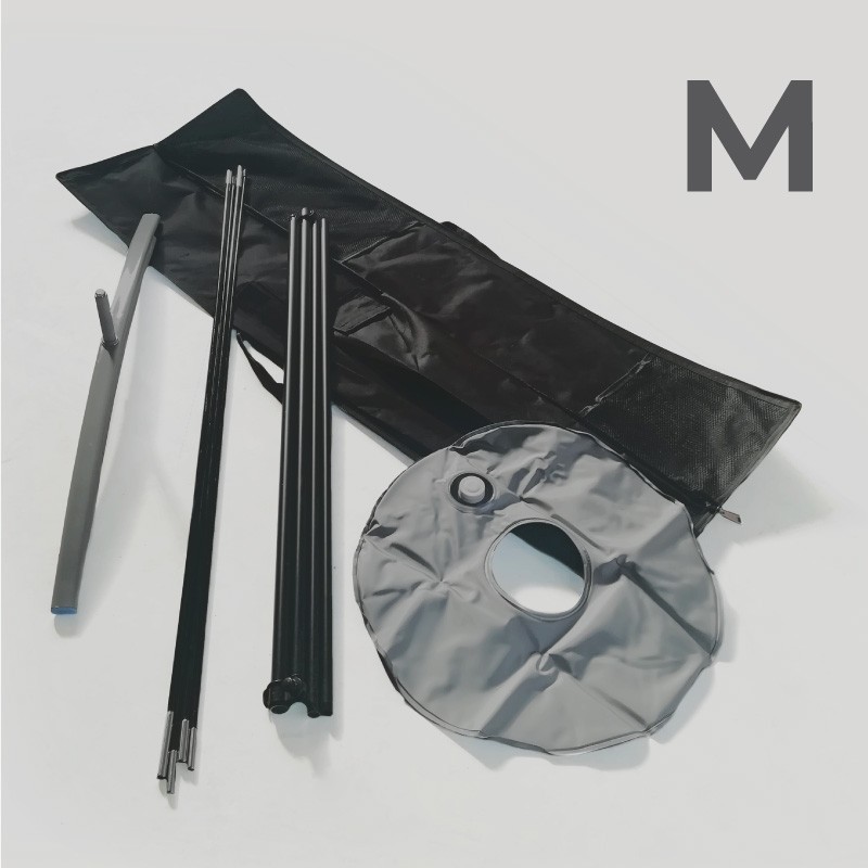 Accesorio - Kit de bandera M (poste, base cruzada, rosquilla, bolsa) Individual