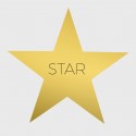Estrella Estrella 17 x 17 Oro yanqui anverso en color - reverso en 1 color negro 300