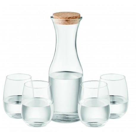 Set bicchieri e caraffa in vetro