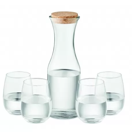 Set bicchieri e caraffa in vetro