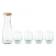 Set bicchieri e caraffa in vetro
