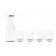 Set bicchieri e caraffa in vetro