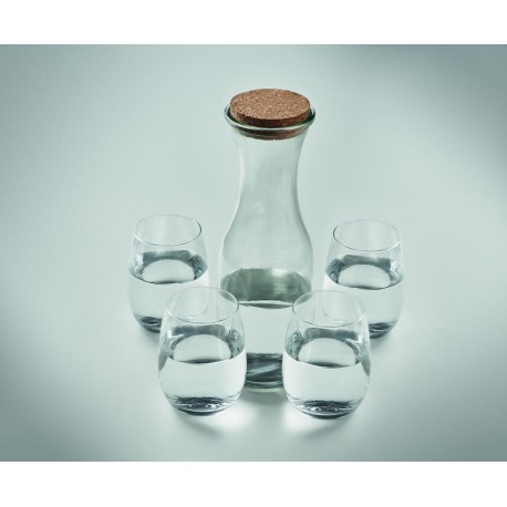 Set bicchieri e caraffa in vetro