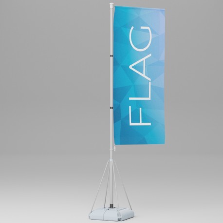 Bandiera mobile con base riempibile ad acqua
