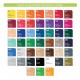 Il prodotto viene realizzato con questi colori: consulta questa palette per la tua scelta cromatica e indica nella note dell’ordine quali sono i codici colore da utilizzare.