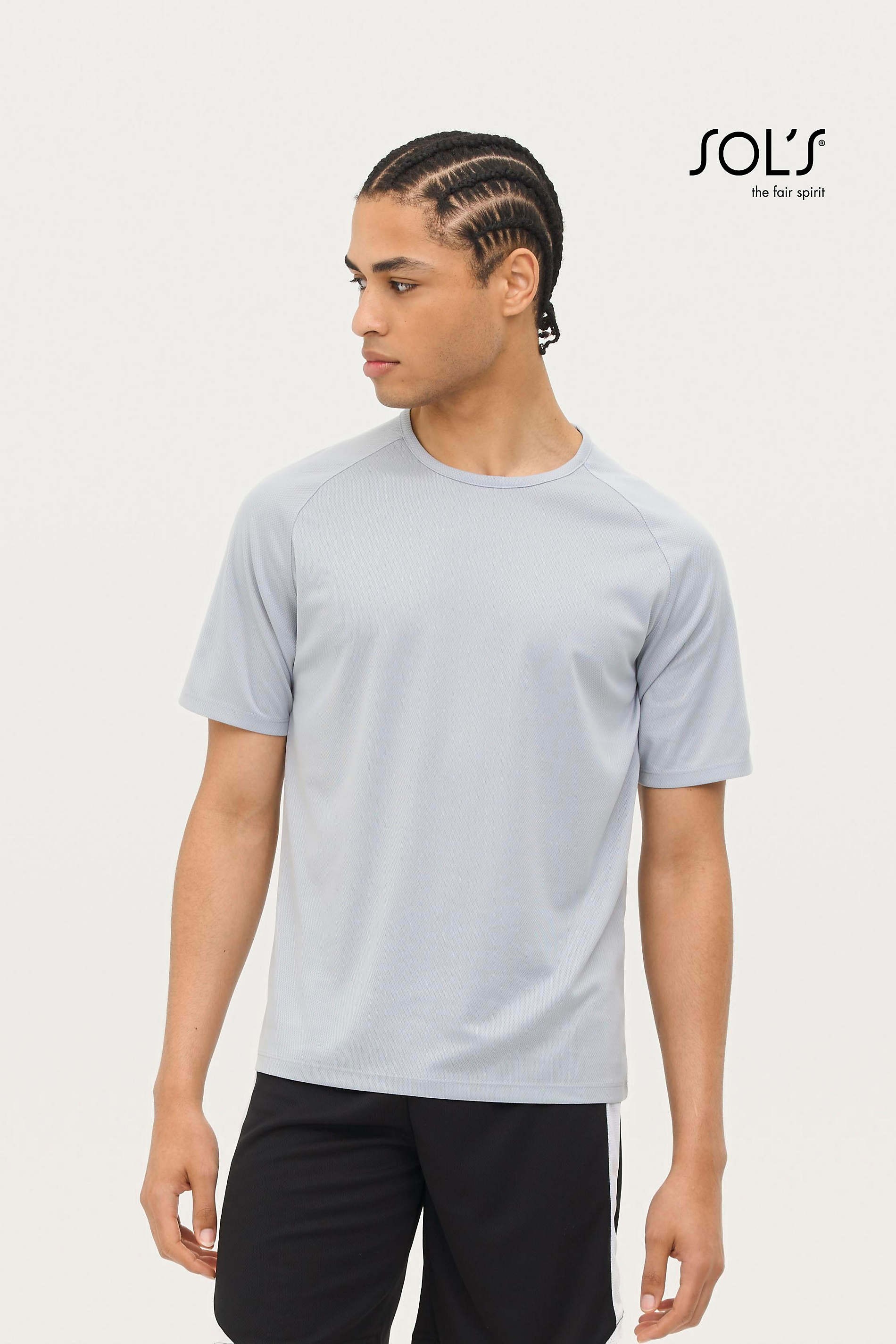 Maglietta uomo sporty con manica a raglan Maglietta uomo sporty con manica a raglan