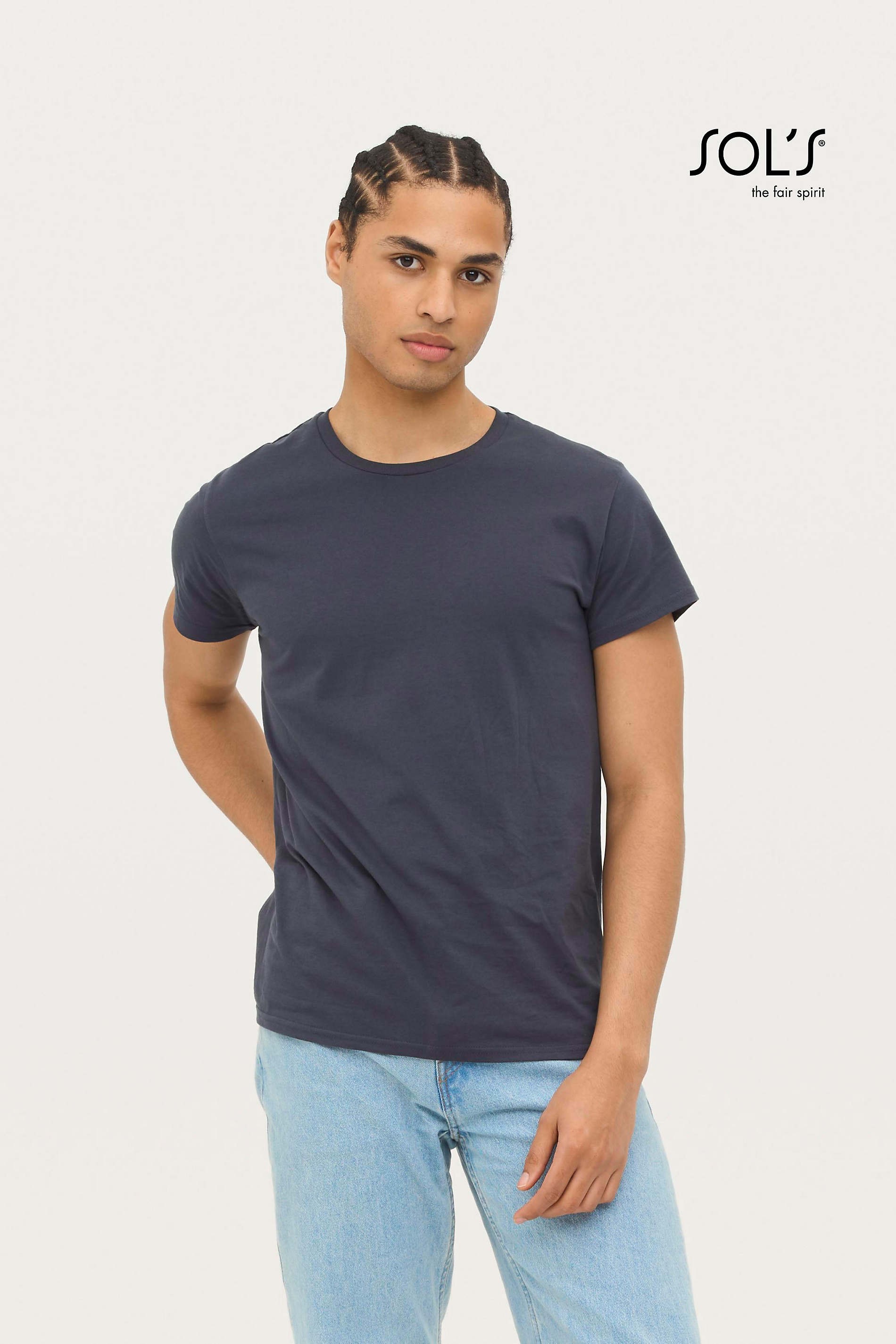 Crusader men - t-shirt uomo aderente girocollo