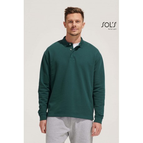 Felpa heritage eco-friendly con collo a polo