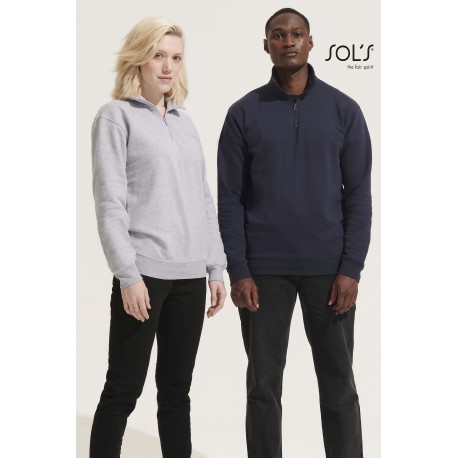 Felpa unisex conrad collo alto con zip 1/4