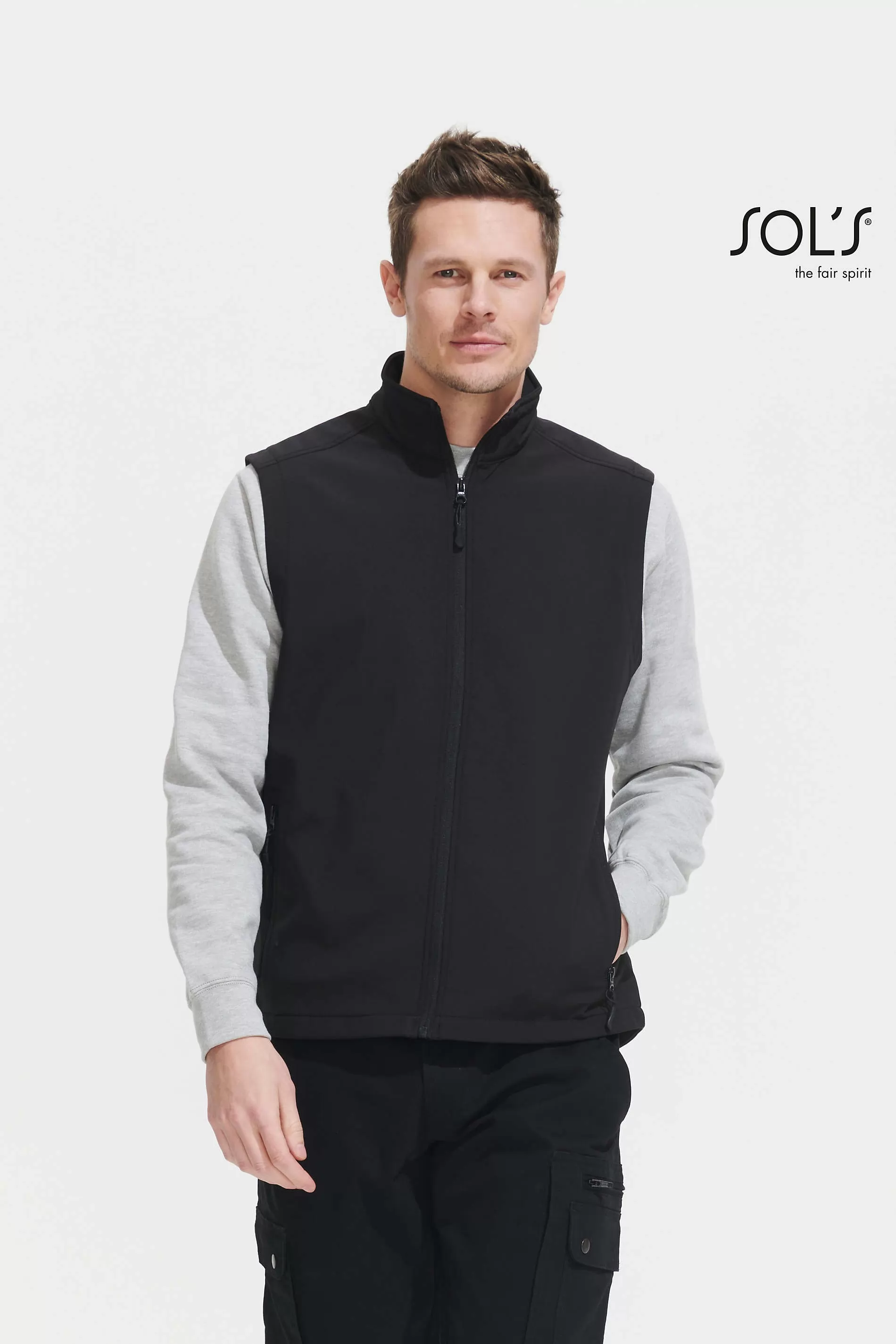 Gilet softshell uomo race bw