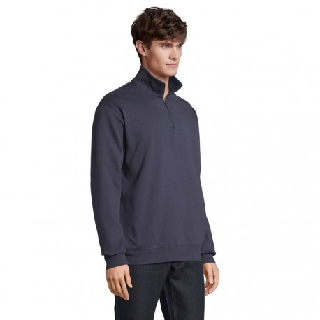 Felpa unisex conrad collo alto con zip 1/4