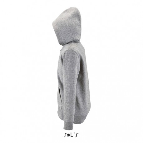 Felpa bambino stone full zip con cappuccio