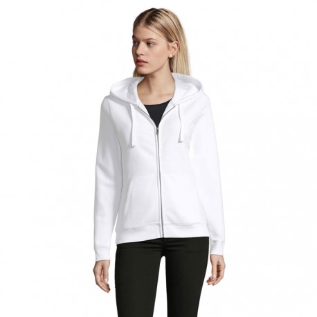 Felpa donna spike full zip con cappuccio