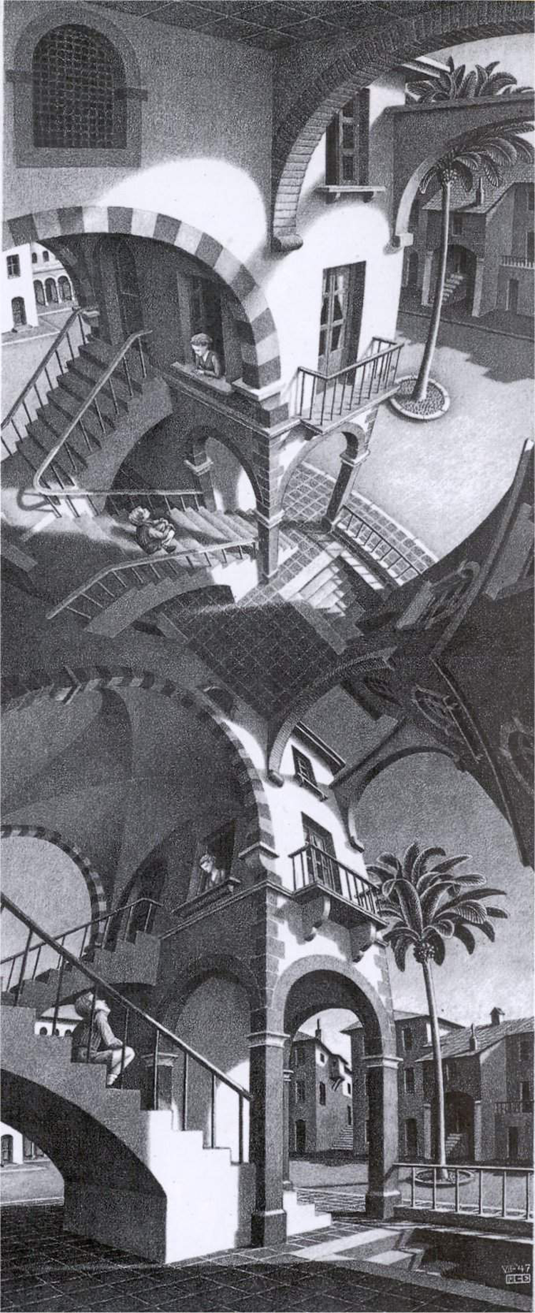 Escher, Up and Down, 1947
