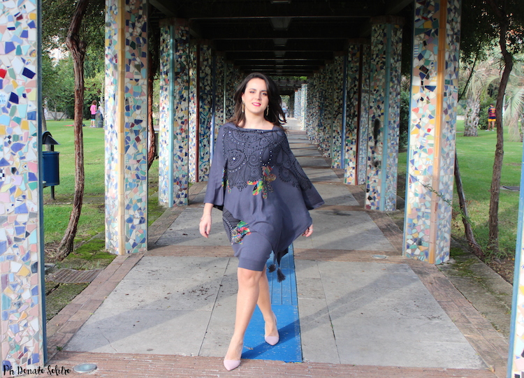 abito blu fashion blogger Marzia Amaranto