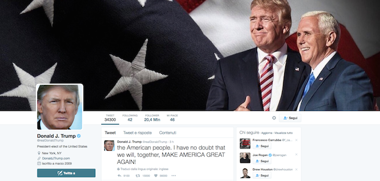 Donald Trump continuera à utiliser son compte Twitter personnel - Stampaprint Blog FR