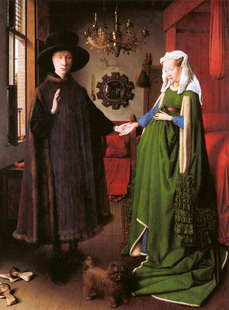 Jan Van Eyck, Ritratto dei coniugi Arnolfini, 1434:35, National Gallery di Londra