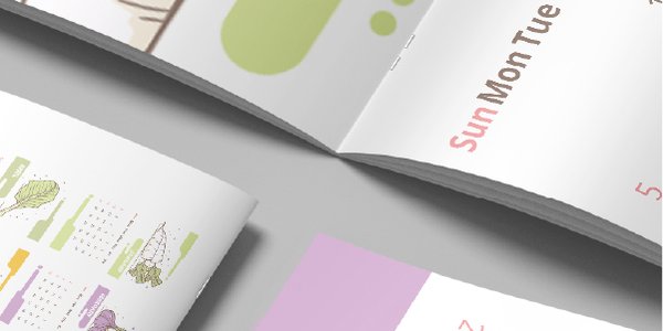 Calendari con punto metallico