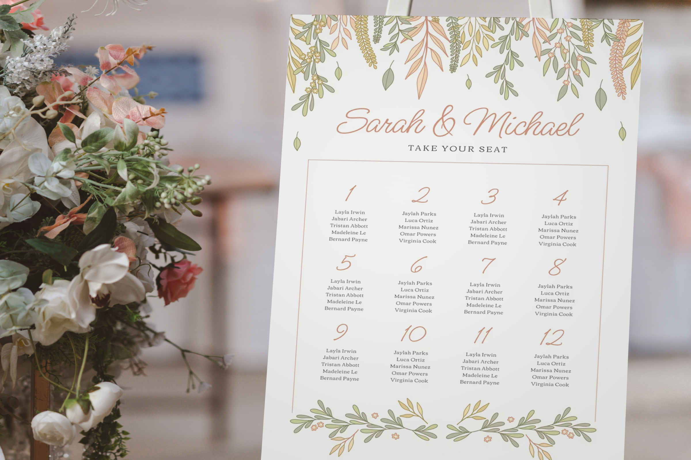 Tableau mariage