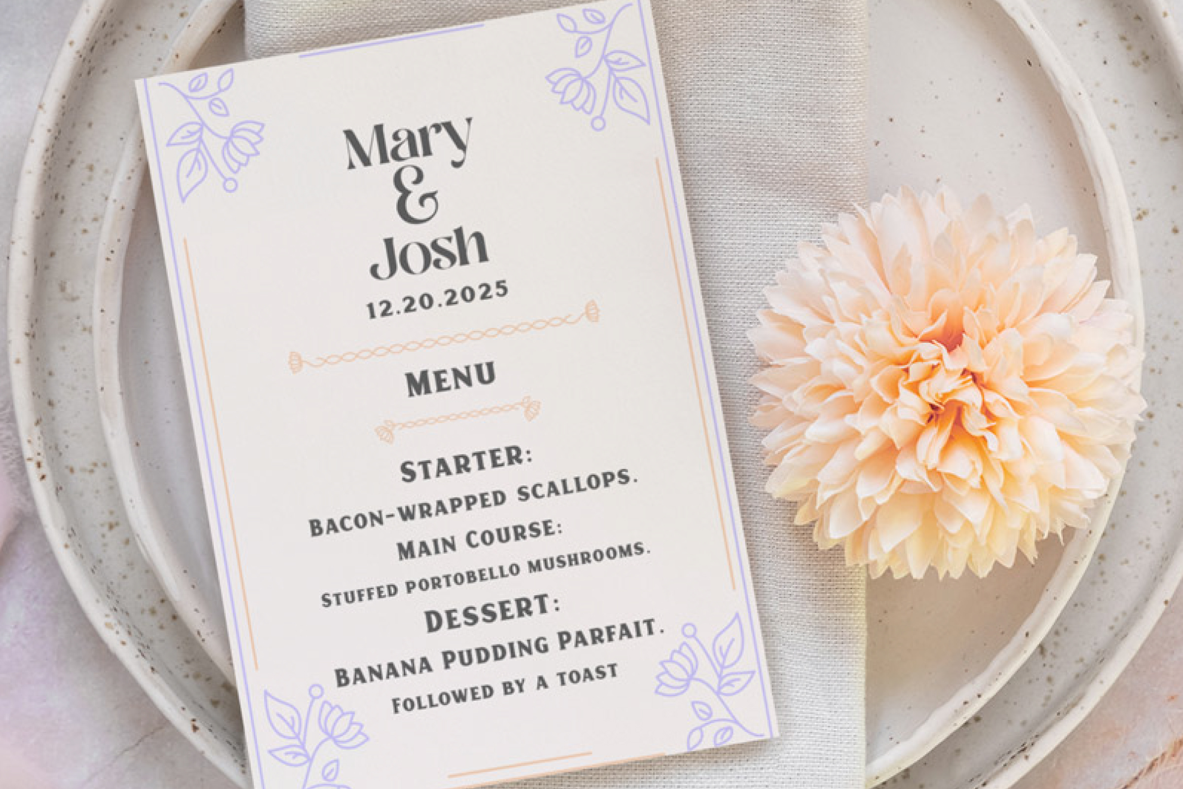 Menu matrimonio