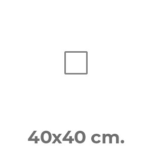40x40 cm.
