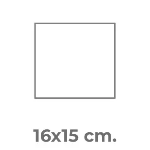 16x15 cm.