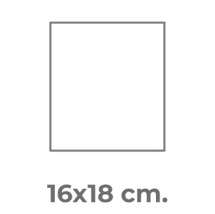 16x18 cm.