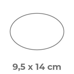 Fustella Ovale 9,5 x 14 cm Patinata 4/4 colori 300