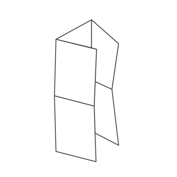 pieghevole 6 ante - 12 facciate A6 (10,5x14,8 cm) 314x296 mm portafoglio+croce