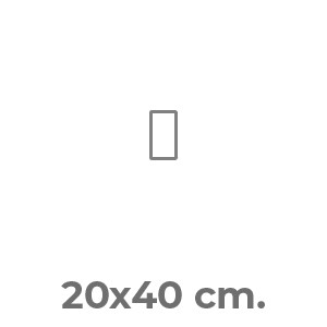 20x40 cm.