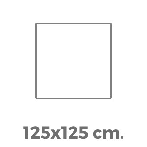 125x125 cm.