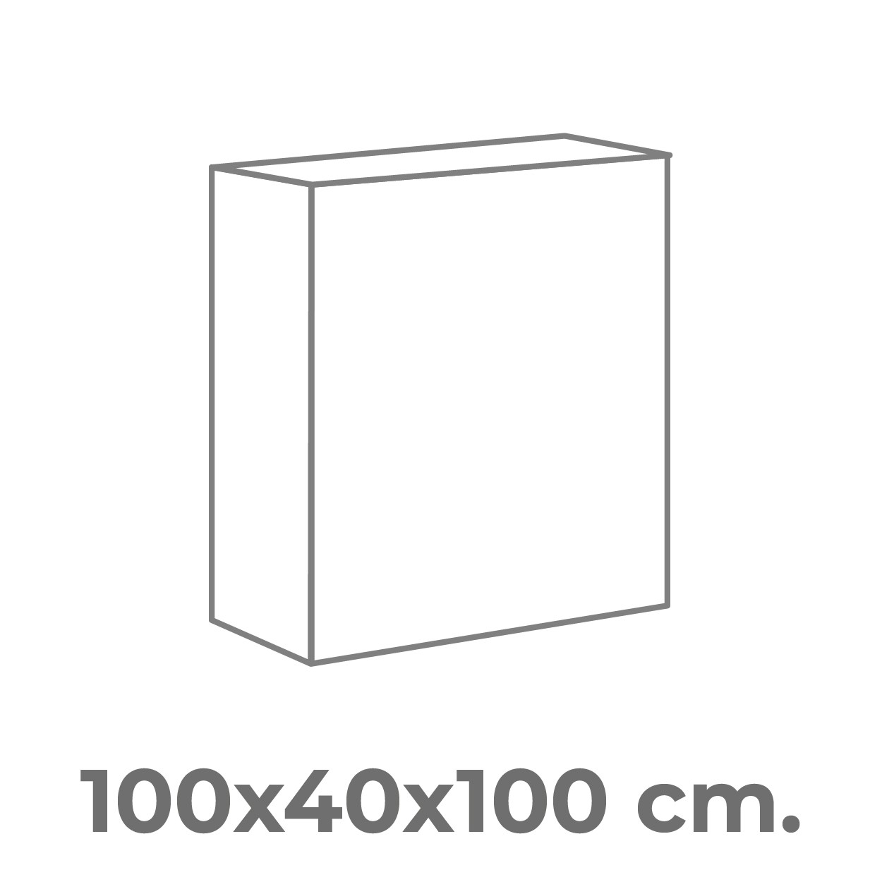 100x100x40 cm.