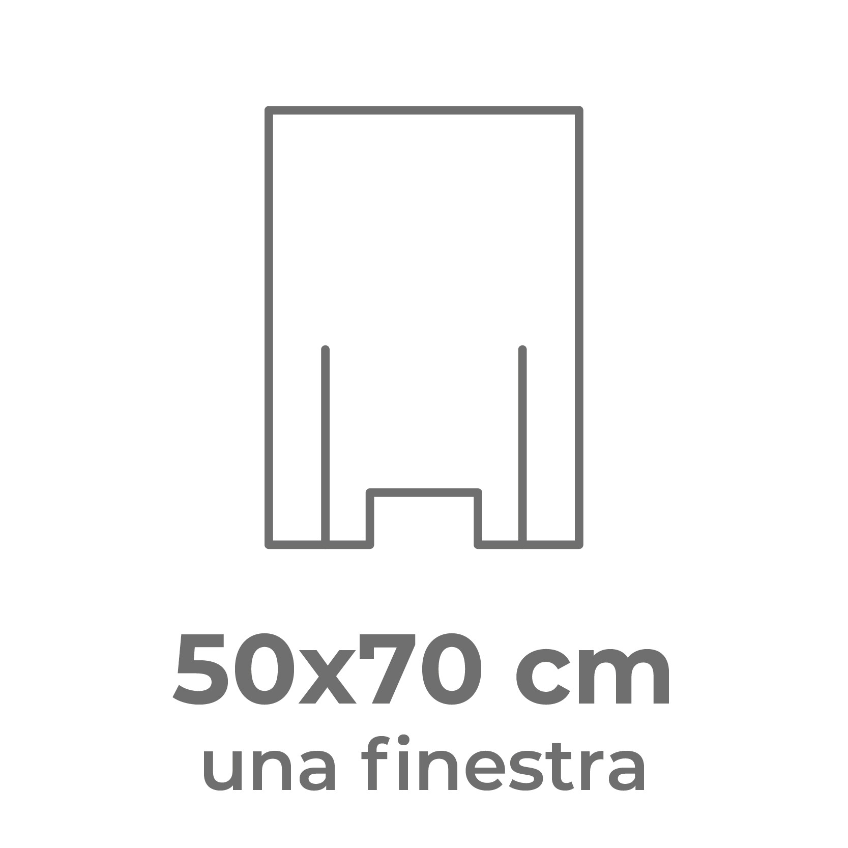 50x70 cm (una finestra)