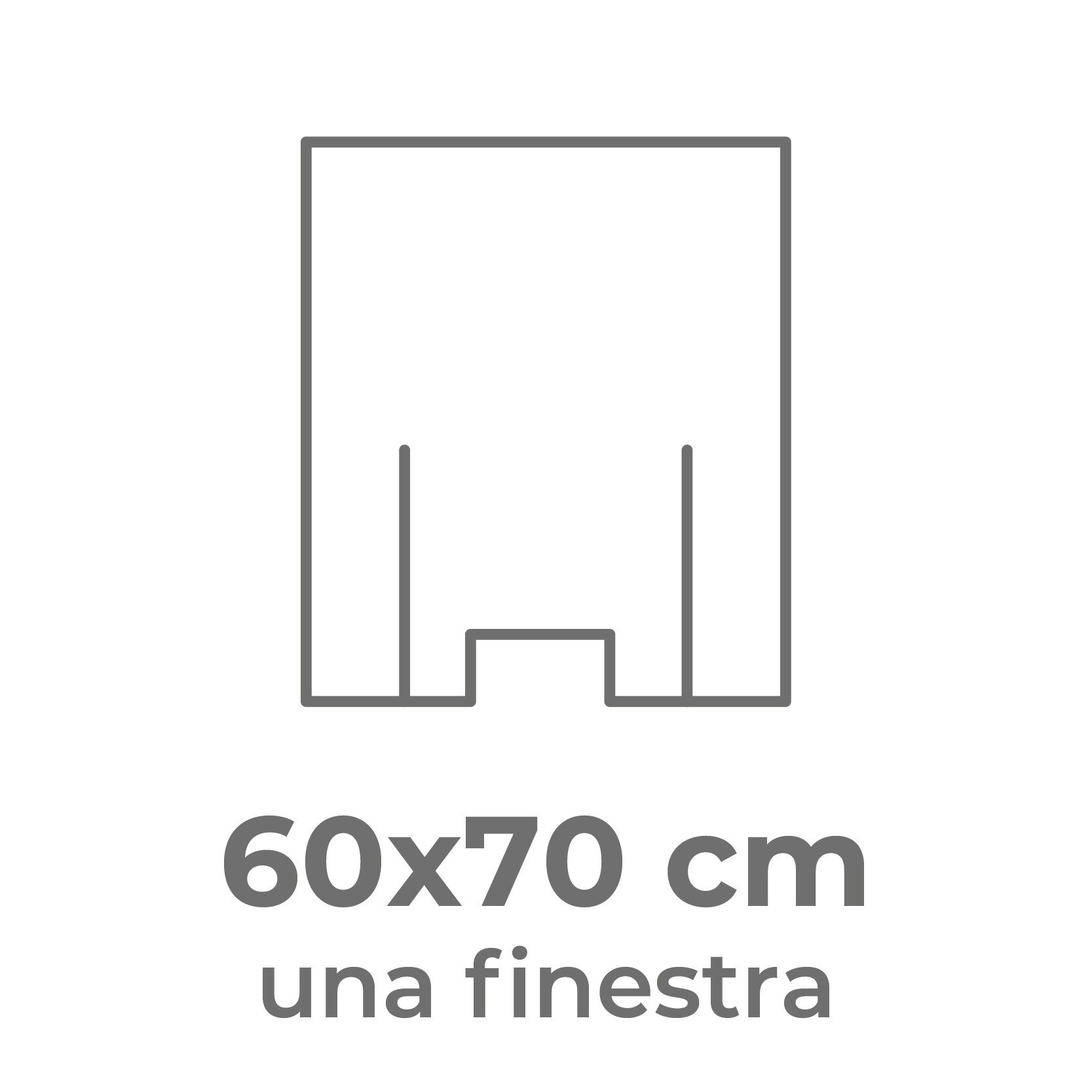 60x70 cm (una finestra)
