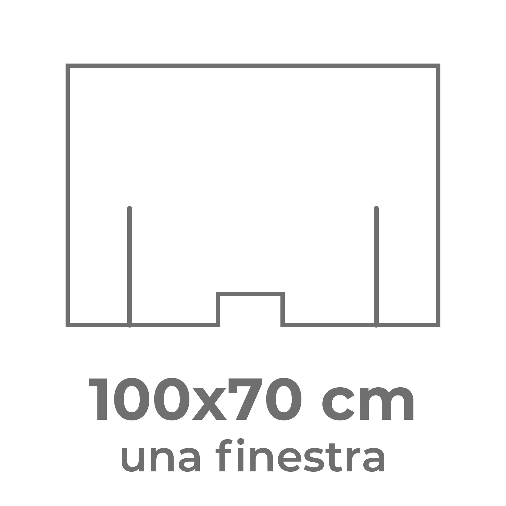 100x70 cm (una finestra)