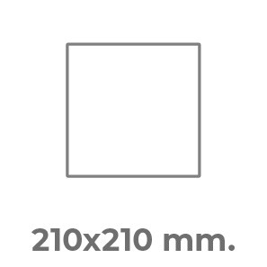 210x210 mm.