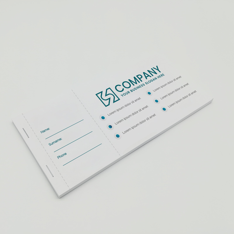 Biglietti lotteria perforati personalizzati