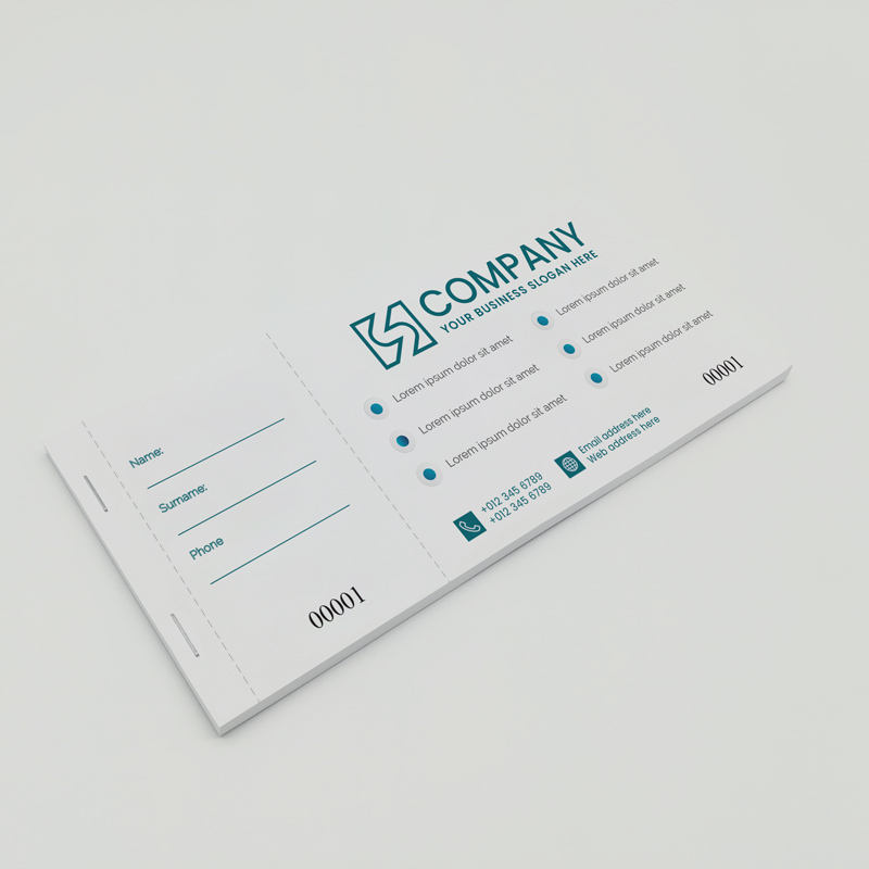 Biglietti lotteria numerati e perforati personalizzati